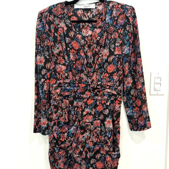 IRO Silk Faux Wrap Dress (Sz 40) - Picture 5 of 8